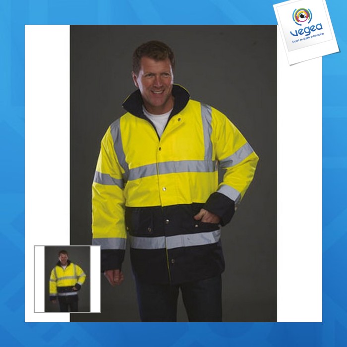 Veste de sécurité publicitaire bicolore haute visibilité