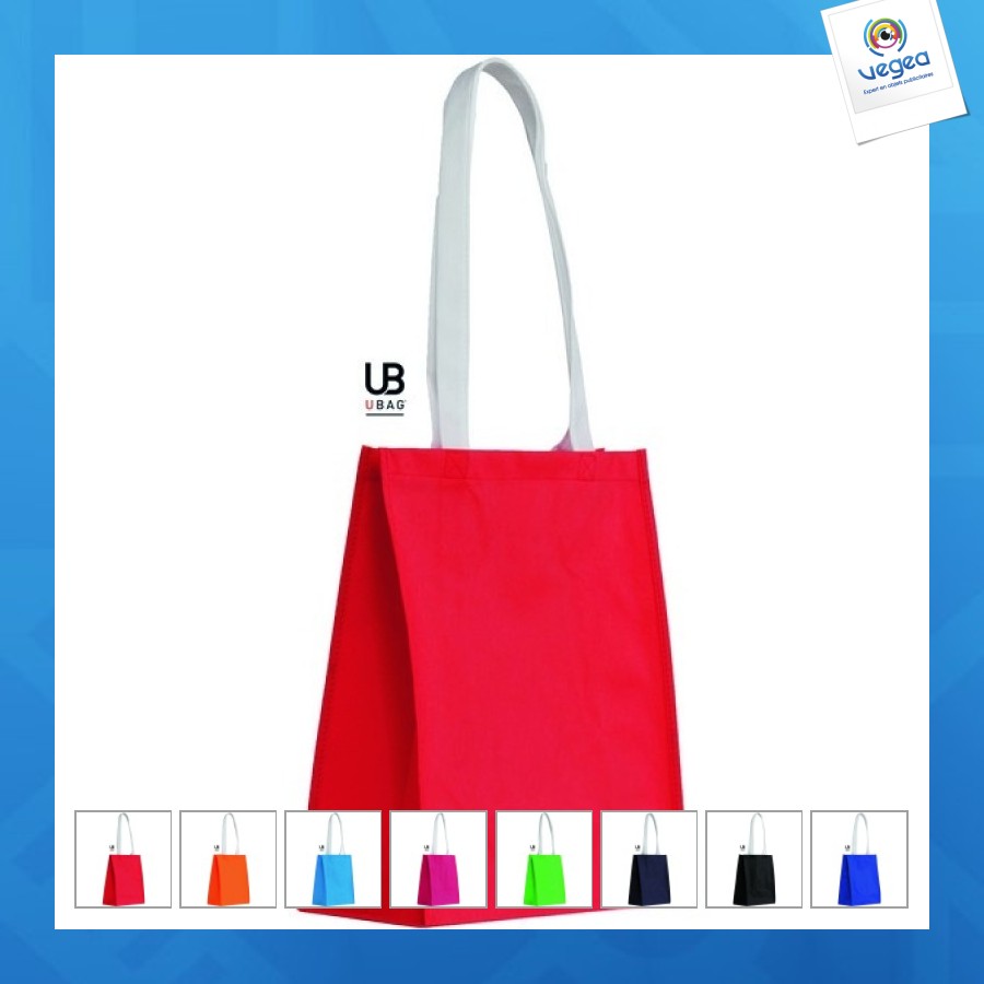 Petit sac shopping personnalisé à soufflet 28x35cm pp