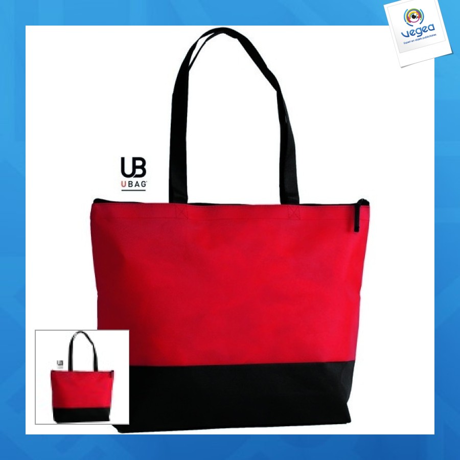 Sac shopping promotionnel zippé