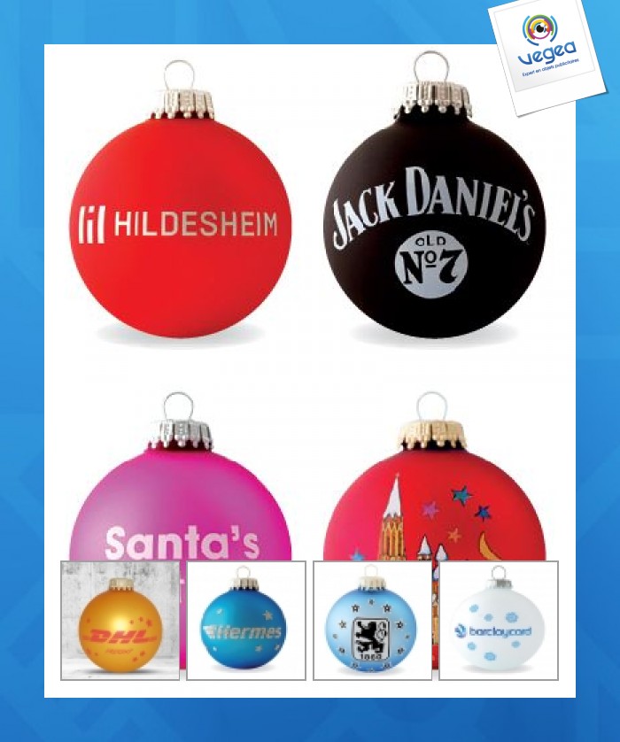 Boule de noël publicitaire 8cm