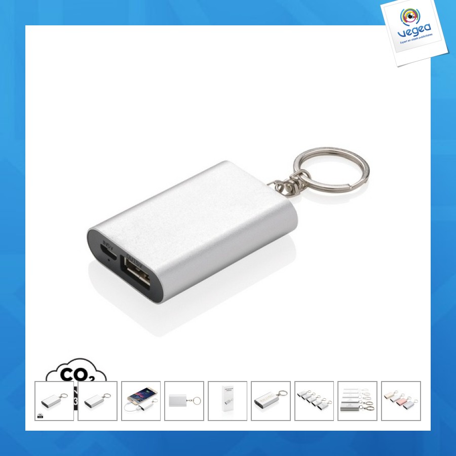 Porte-clés powerbank personnalisé 1000mah