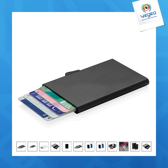 Porte-cartes en aluminium anti-rfid c-secure