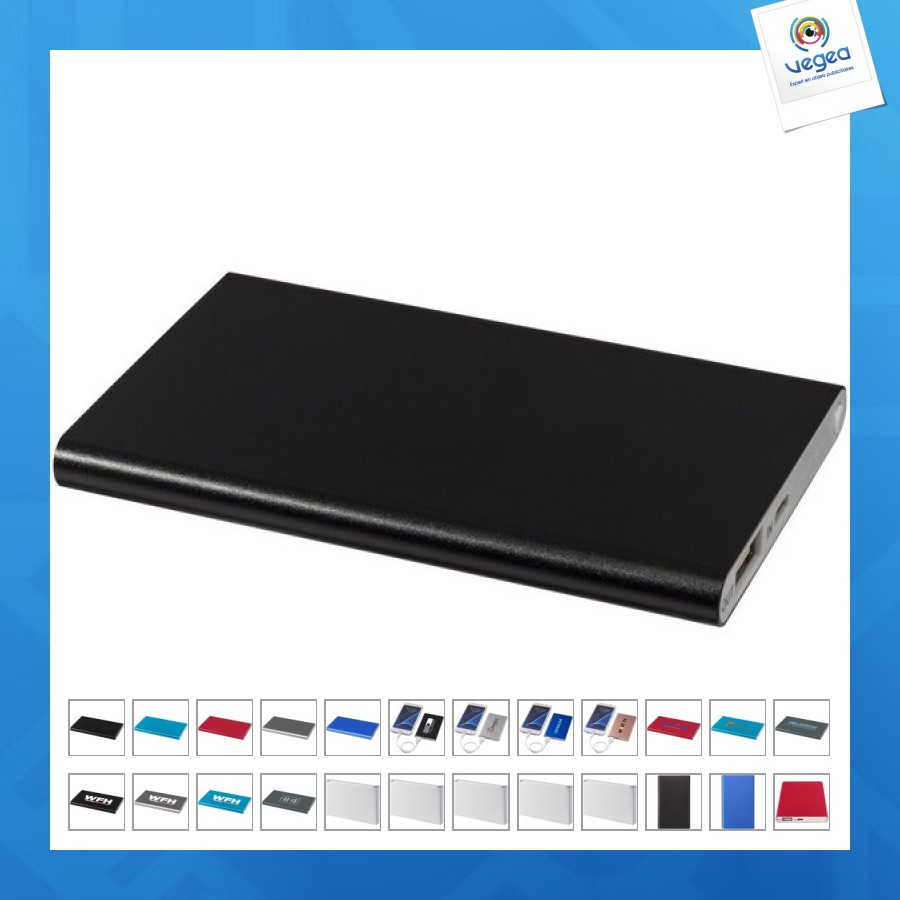 Batterie de secours publicitaire en aluminium 4000 mah 5v