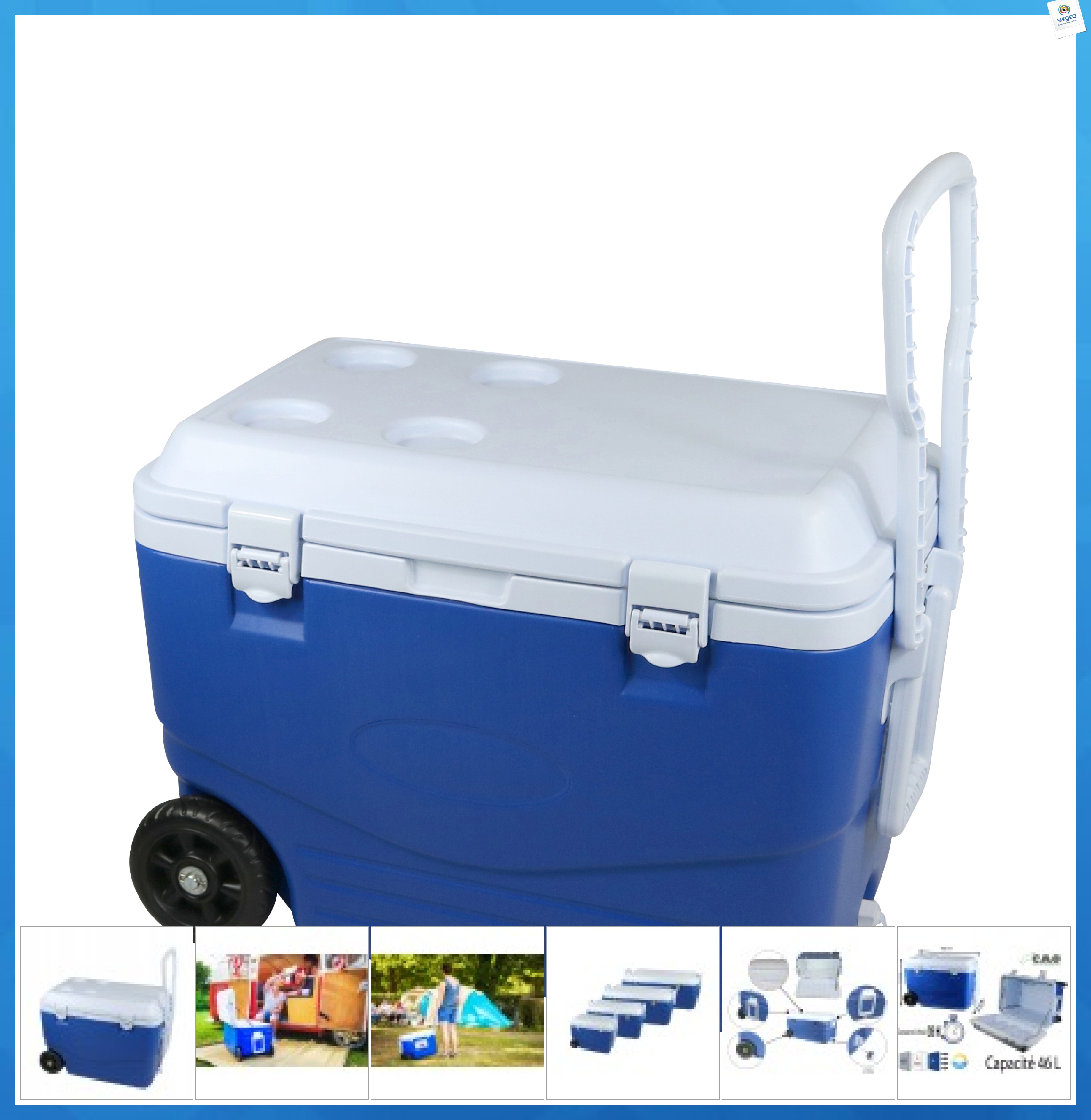 Glacière rigide personnalisable 46 litres