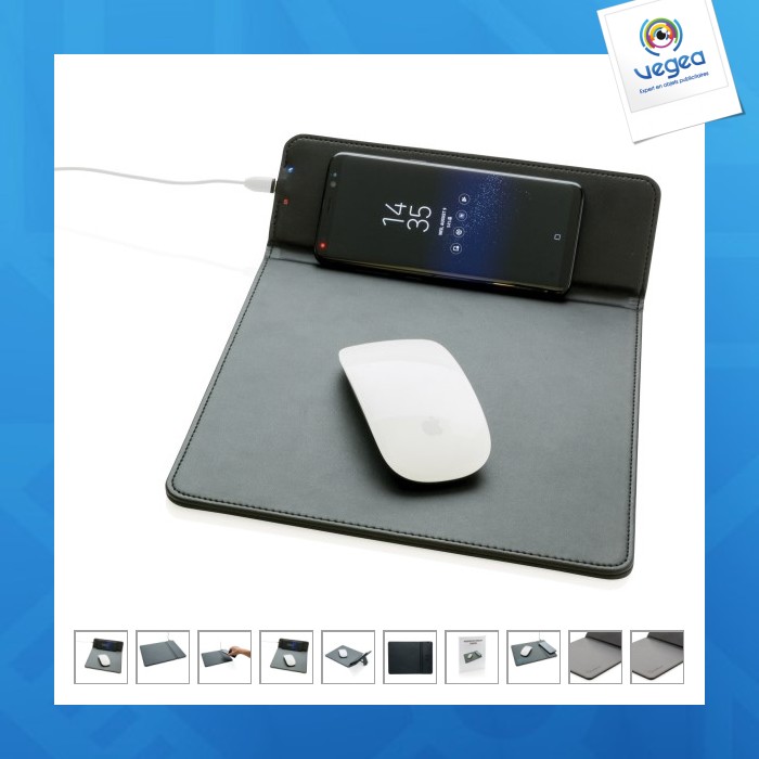 Tapis de souris avec chargeur à induction publicitaire 5w