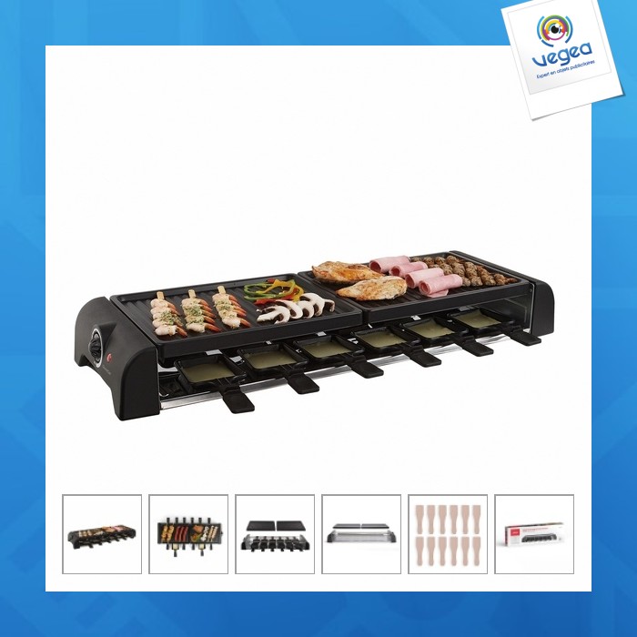 Appareil à raclette personnalisable 12 personnes