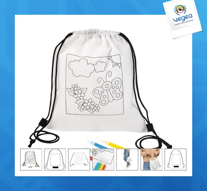 Sac à dos personnalisé à colorier