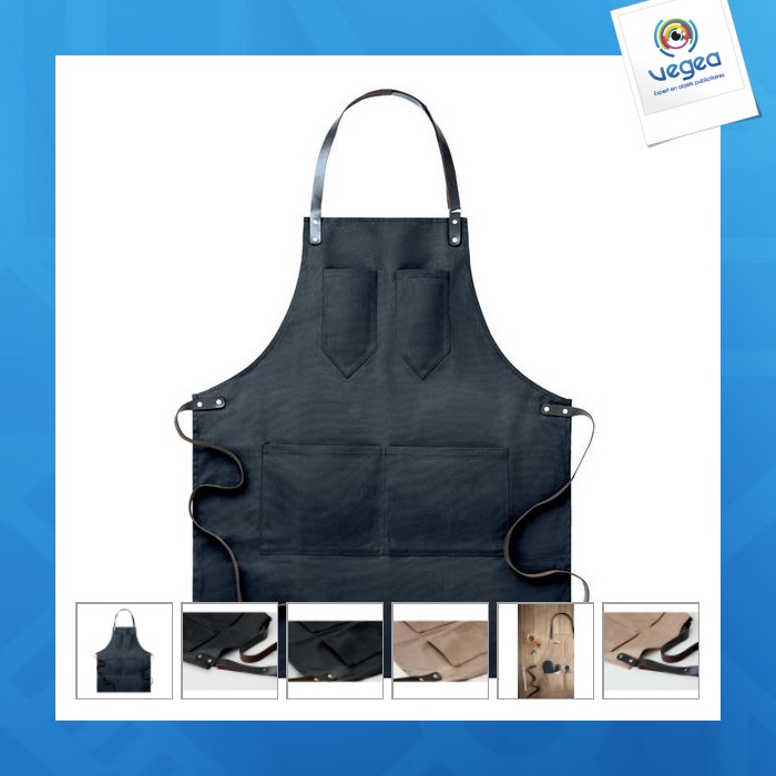 Tablier en toile avec logo enduite