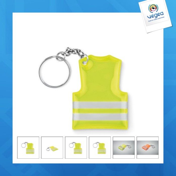 Porte-clés personnalisable gilet de sécurité