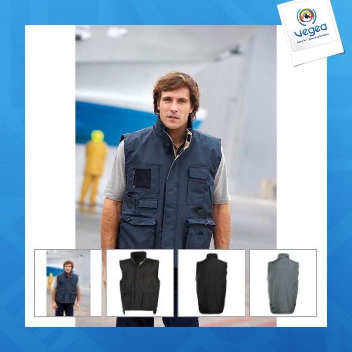 Bodywarmer multi-poches doublé polaire