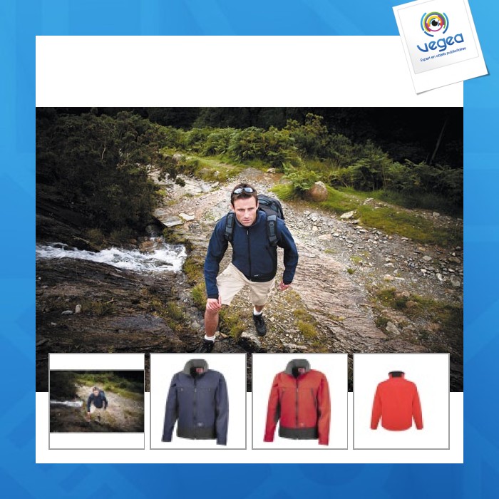 Veste de sport personnalisable softshell 3 couches