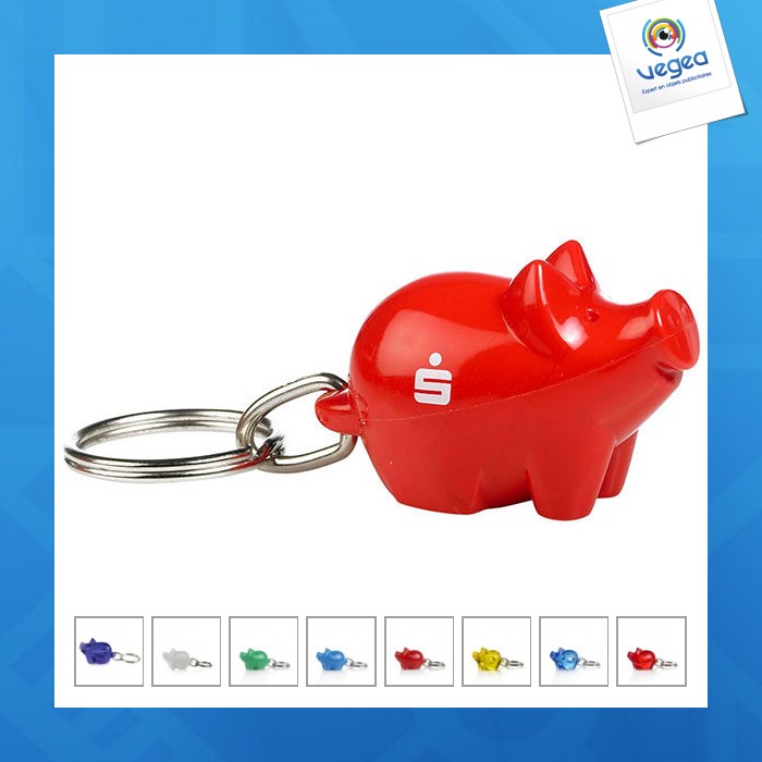 Porte-clés cochon personnalisable cutie