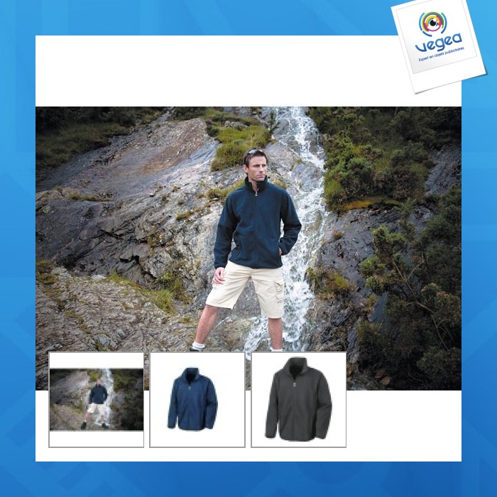 Veste polaire publicitaire imperméable 3 couches