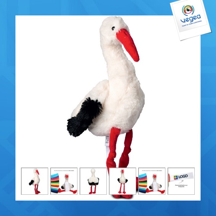 Peluche cigogne personnalisable - mbw