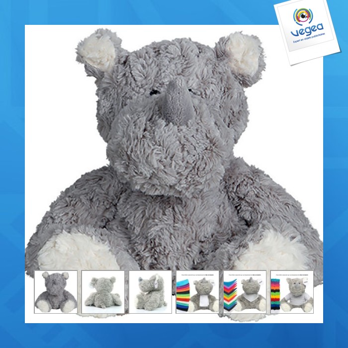 Peluche personnalisable rhinocéros - mbw
