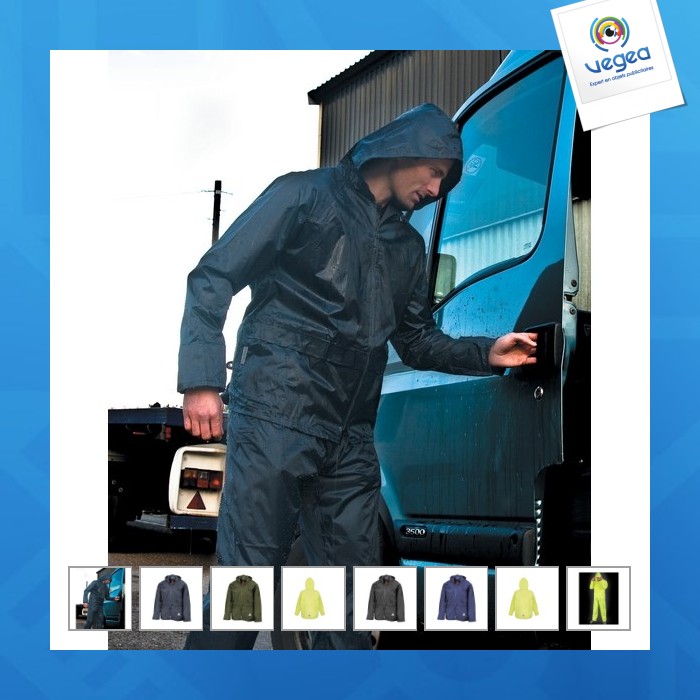 Ensemble pantalon et veste imperméable personnalisé
