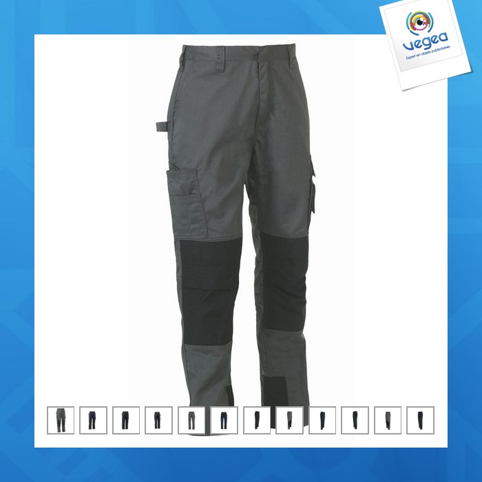 Pantalon de travail personnalisable polycoton twill déperlant