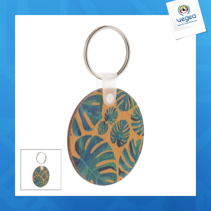 Porte-clés en bois personnalisable léger