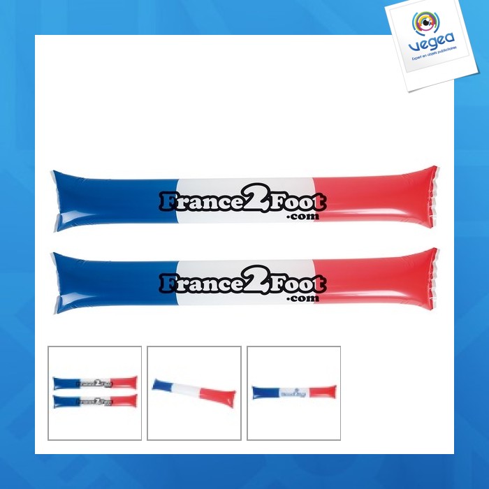 Jeu de 2 batons tap tap tricolores