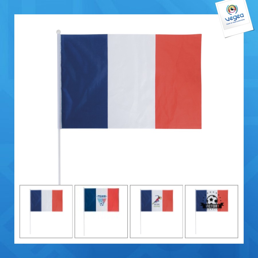Drapeau france personnalisé 45 x 30 cm