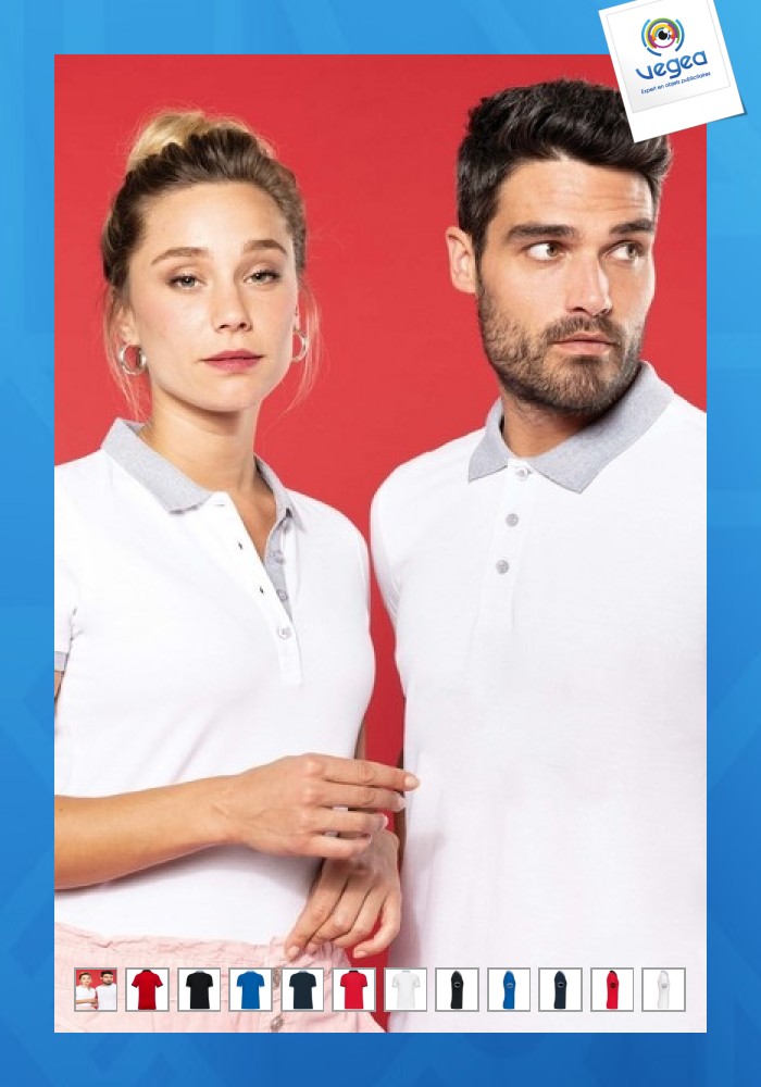 Polo publicitaire bicolore 180g kariban