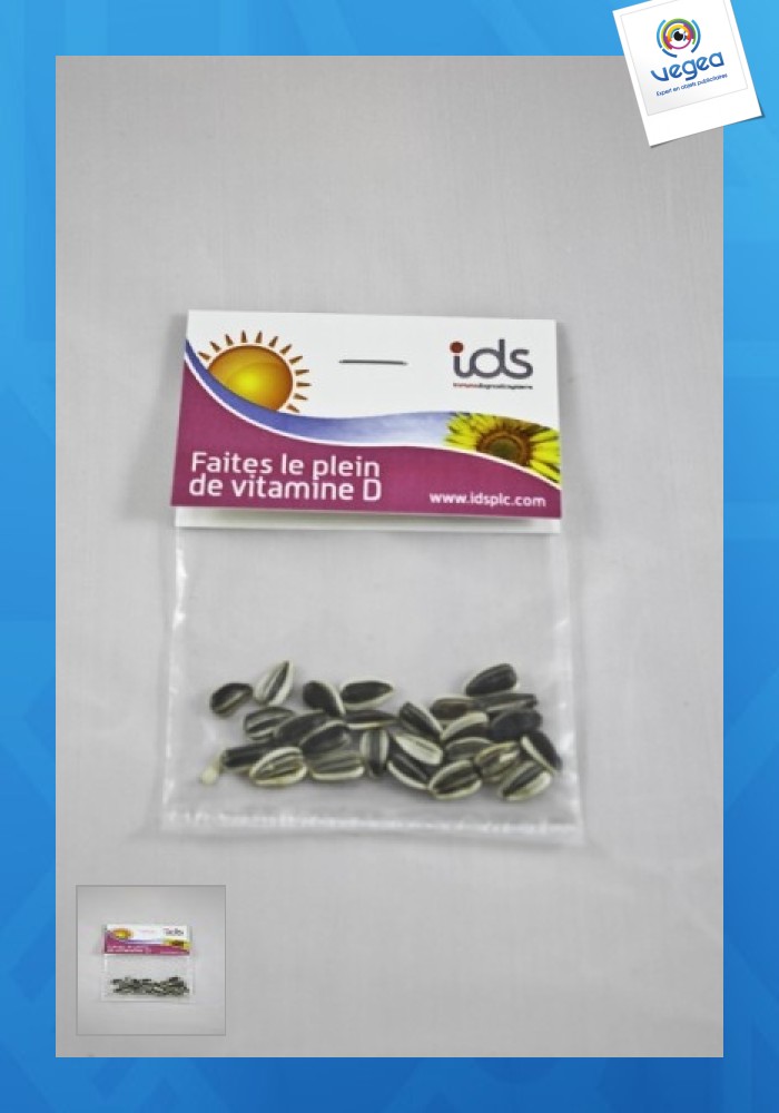 Sachet de graines promotionnel transparent