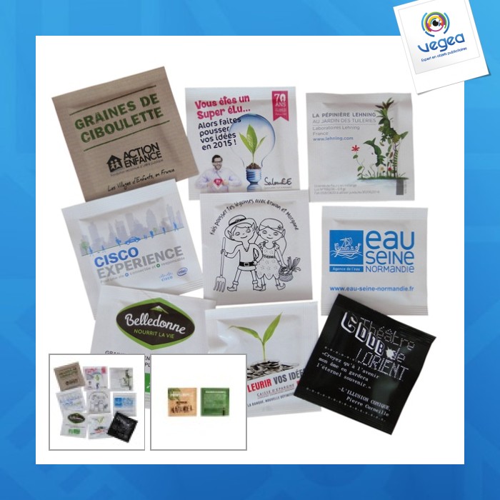 Mini sachet de graines publicitaire 5cm