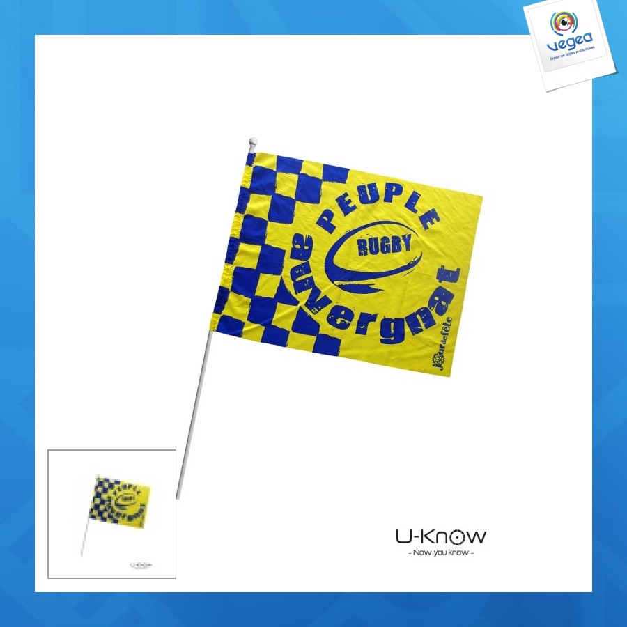 Drapeau personnalisable polyester 21x15cm