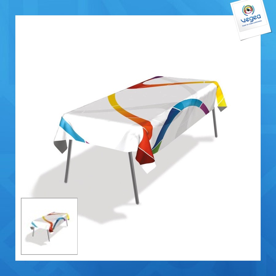 Nappe avec logo quadri 250x300cm