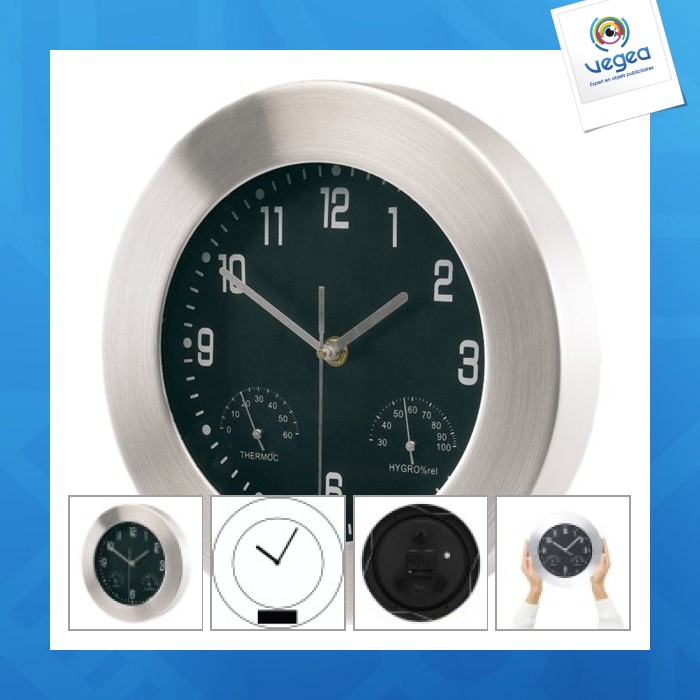 Pendule personnalisée en aluminium