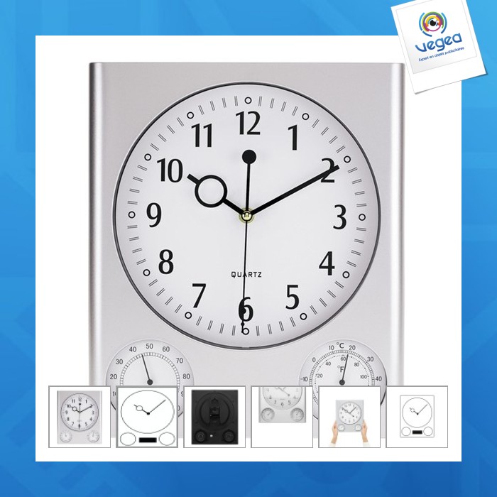 Pendule publicitaire rectangulaire