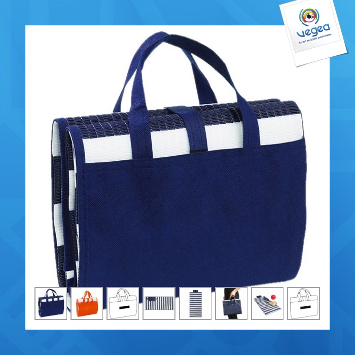 Natte de plage bleue