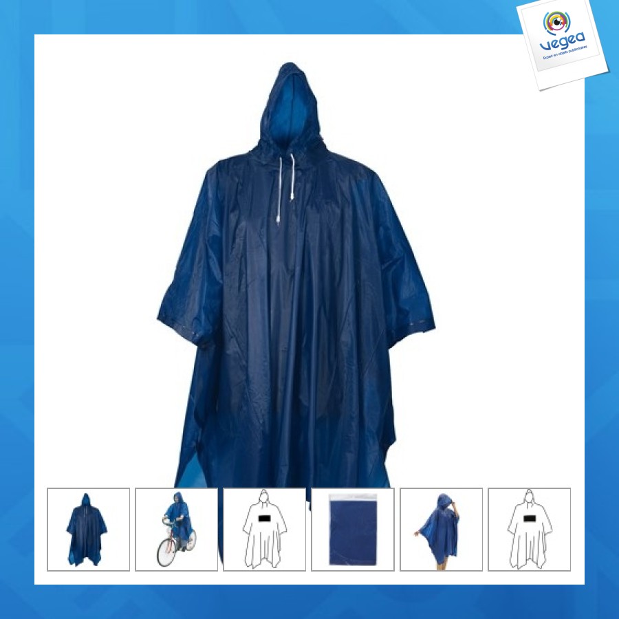 Poncho avec logo avec impression directe