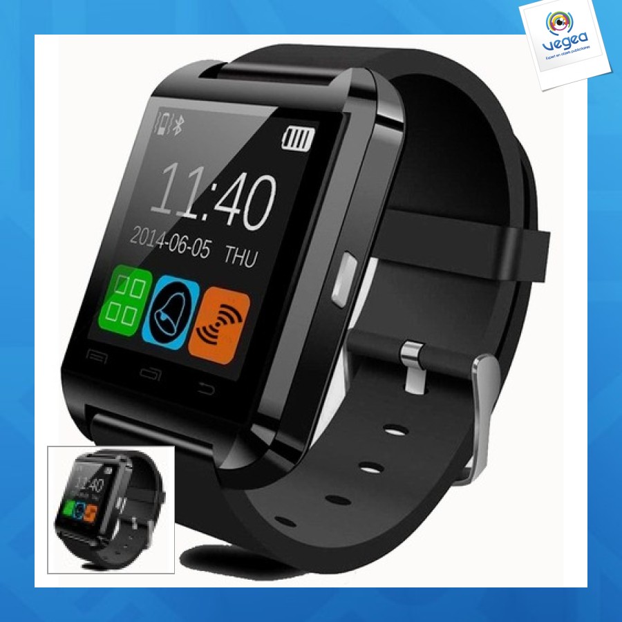 Montre connectée, entrées carte sim/micro-sd