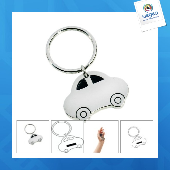 Porte-clés métal personnalisable "voiture"