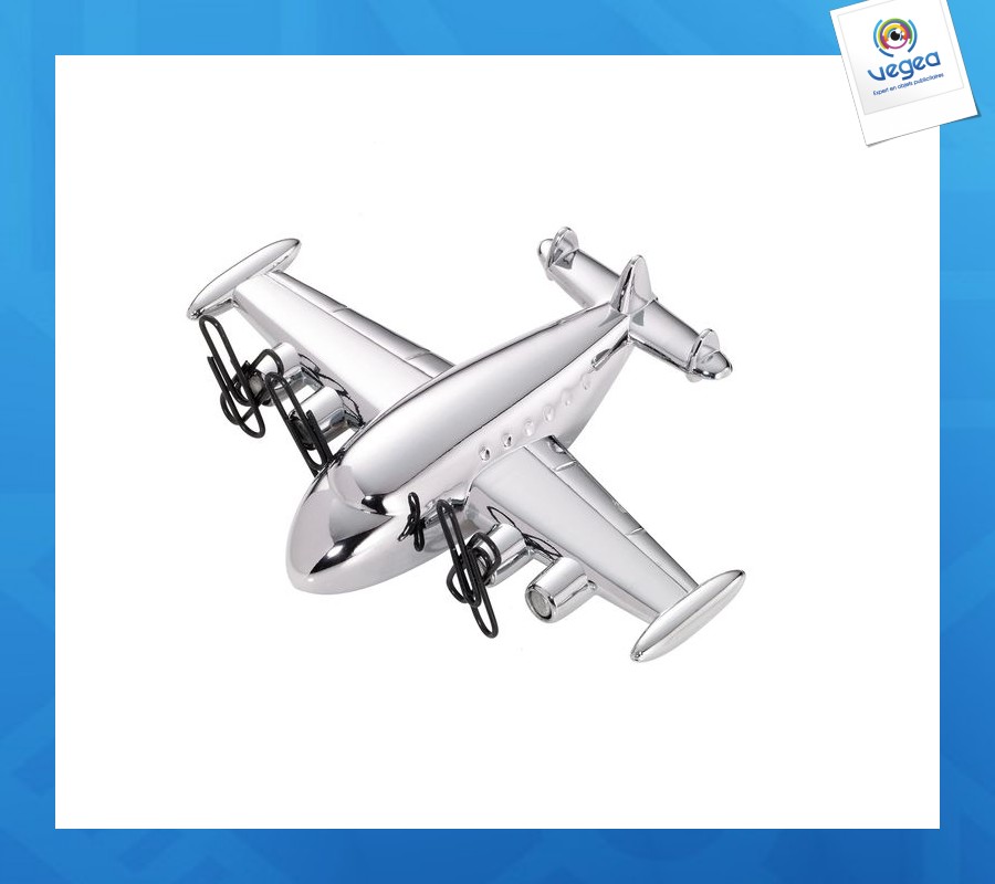 Distributeur trombones presse-papiers avion