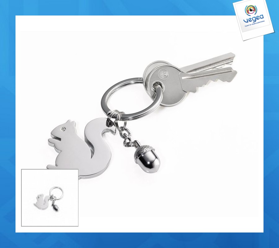 Porte-clés promotionnel écureuil design