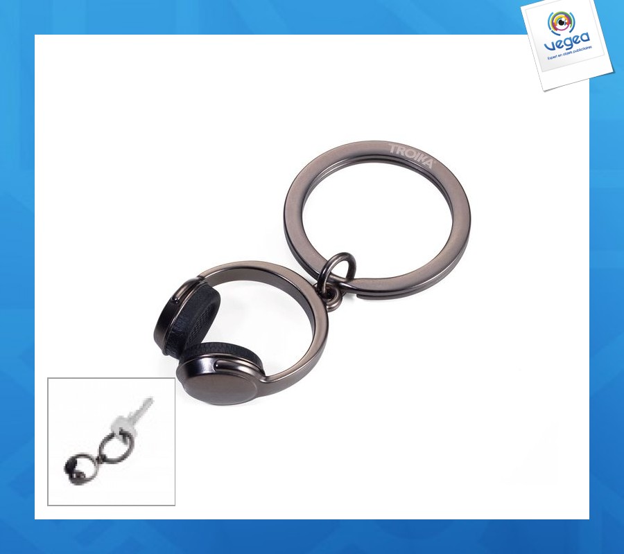 Porte-clés promotionnel casque audio design