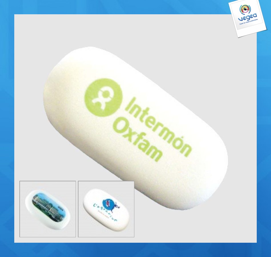 Gomme personnalisée ovale