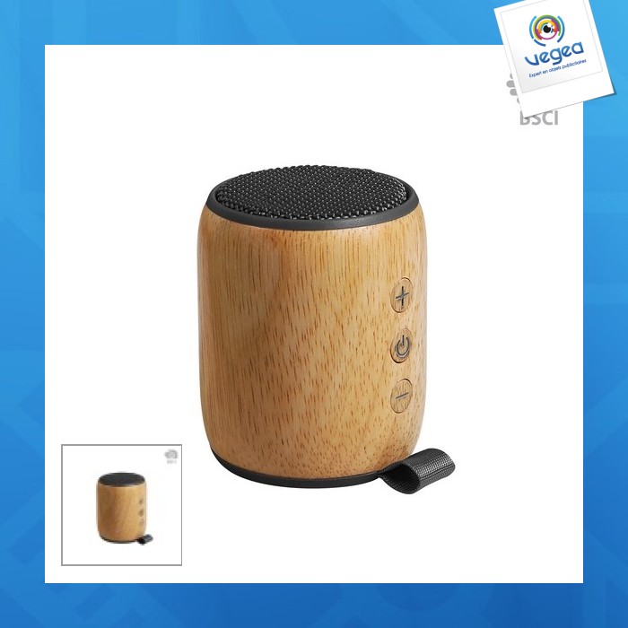 Enceinte bluetooth promotionnelle en bois 3w
