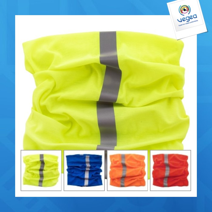 Tour de cou personnalisable fluo et réfléchissant