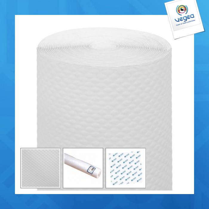 Rouleau de nappe personnalisée en papier blanc