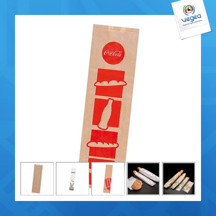 Sachet baguette personnalisé 9x46cm (le mille)