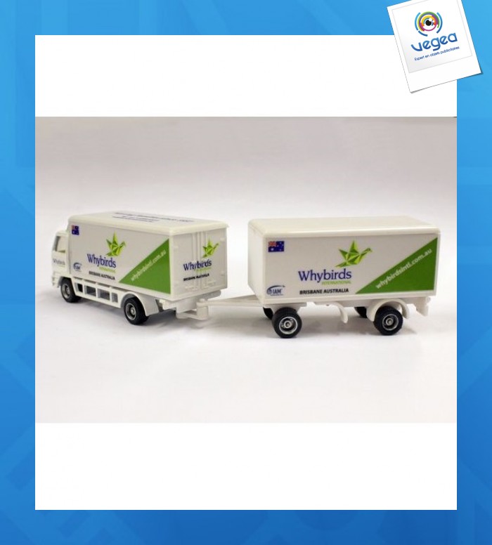 Camion publicitaire éco avec remorque
