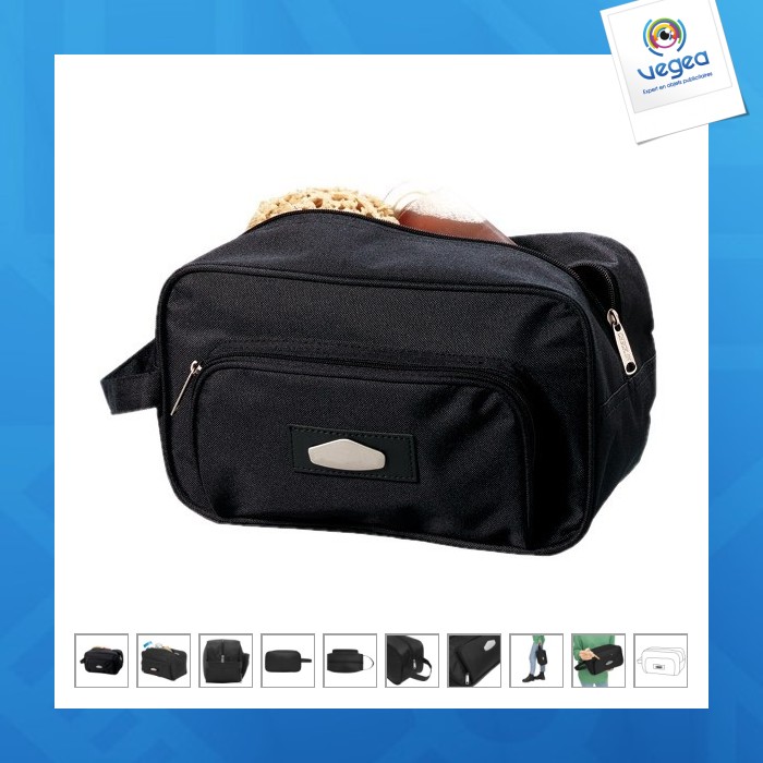 Trousse de toilette personnalisée en polyester 600d