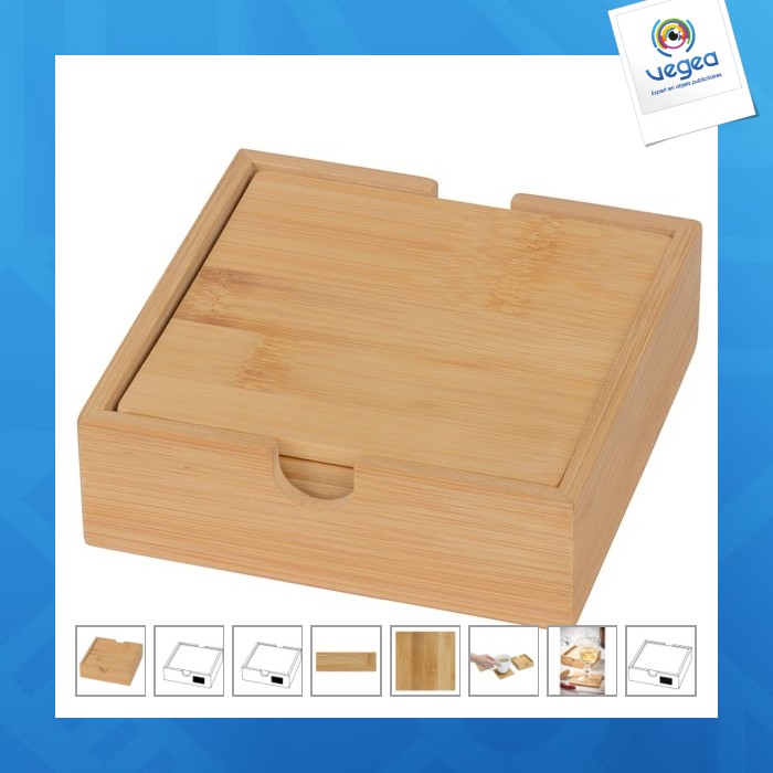 Ensemble de 4 sous-verres bambou