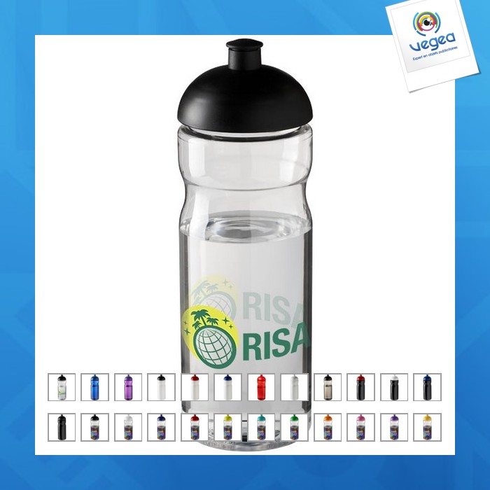 Bidon personnalisable h2o active® base 650ml avec couvercle dôme