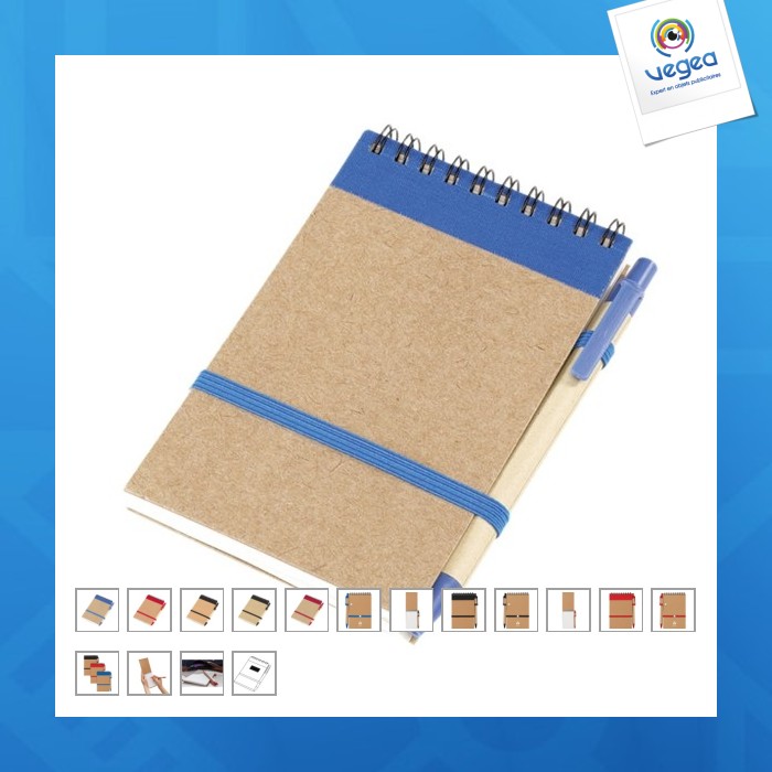 Carnet à spirale recyclé avec stylo