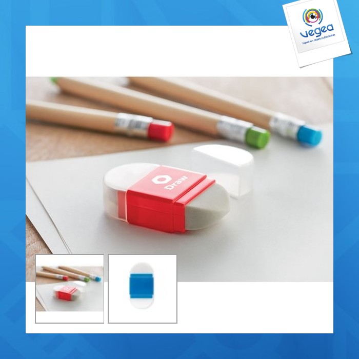 Taille-crayon personnalisé et gomme
