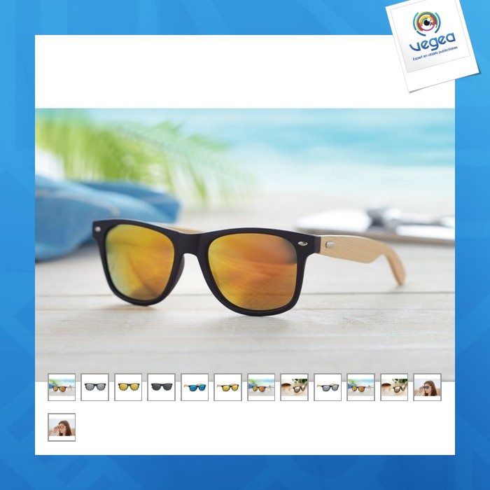 Lunettes de soleil publicitaires en bambou